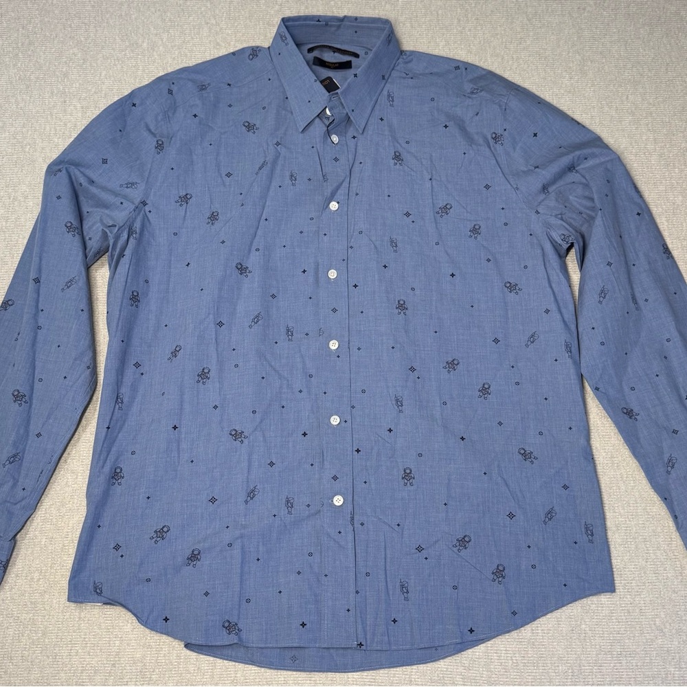 COPY - Louis Vuitton classic shirt moon man design. LV size 4L, U.S size 4x-5x.